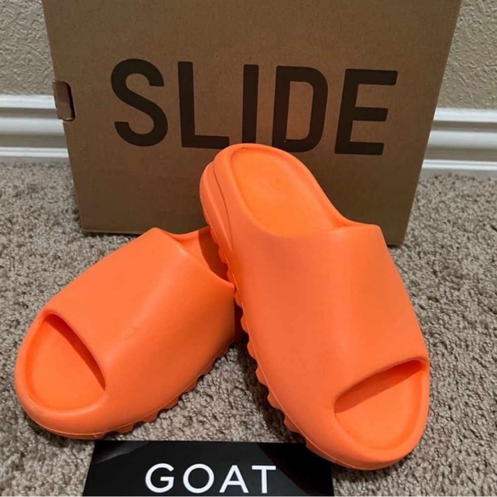 Orange Yeezy Slide sandals Sam Houston State